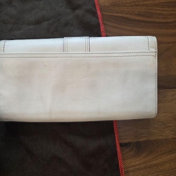 Vintage Coach Soho Slim Duffle 1452 White Leather & Silver Hardware + Wallet - Picture 6 of 16
